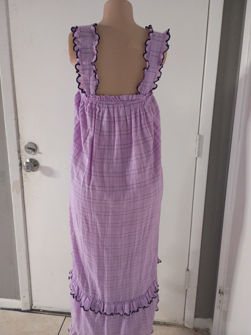 Lavender Ruffle-Trim Maxi Dress - Picture 5 of 7